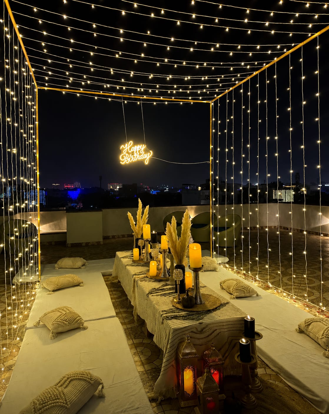 Mehendi jhula floral decoration setup by The Tenderful in Pitampura Delhi